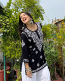 Women's Luxurious Soft Rayon Chikankari Short Kurti – Elegant, Breathable & Perfect for Every Occasion!