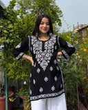 Women's Luxurious Soft Rayon Chikankari Short Kurti – Elegant, Breathable & Perfect for Every Occasion!